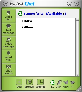 Eyeball Chat Screen Shot